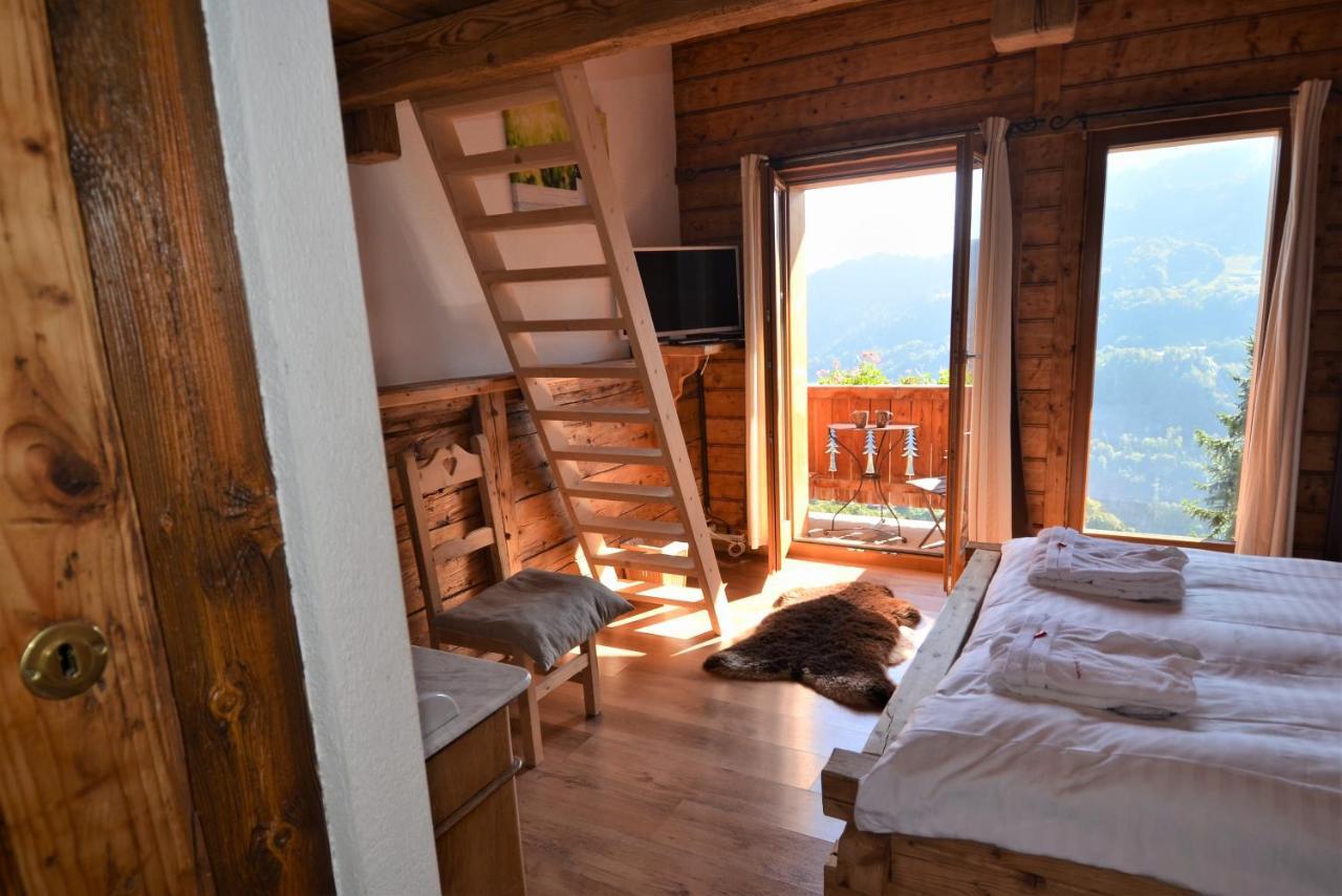 Les Chambres Et Roulottes Des Noisetiers Leysin Esterno foto